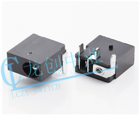 DC POWER JACK 90° DIP pin?1.65mm
