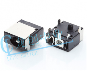 DC POWER JACK 90° DIP pin?1.65mm