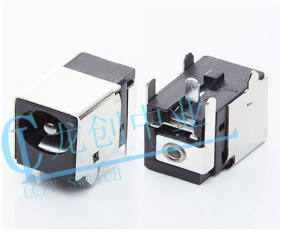 DC POWER JACK 90° DIP pin?1.65mm