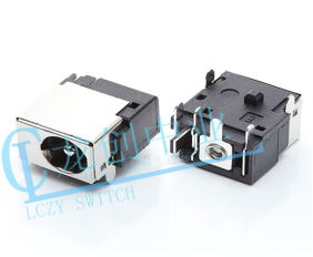 DC POWER JACK 90° DIP pin?1.65mm