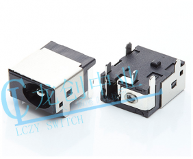 DC POWER JACK 90° DIP pin?1.65mm