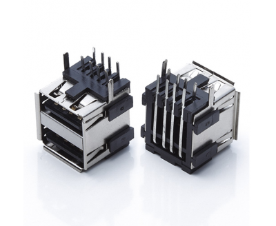 USB A Type Female ConnDouble90°