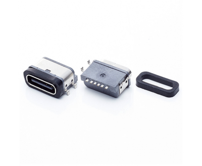 WATERPROOF USB TYPE C Female Conn 90°