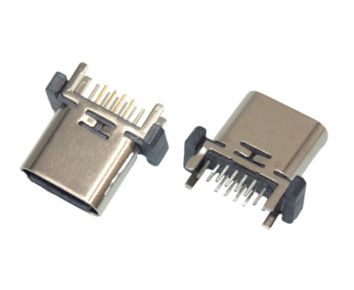 TYPE-C 16PIN 母座 立插 H=9.3/10.0/10.5/12.4/13.1/13.7/15.0